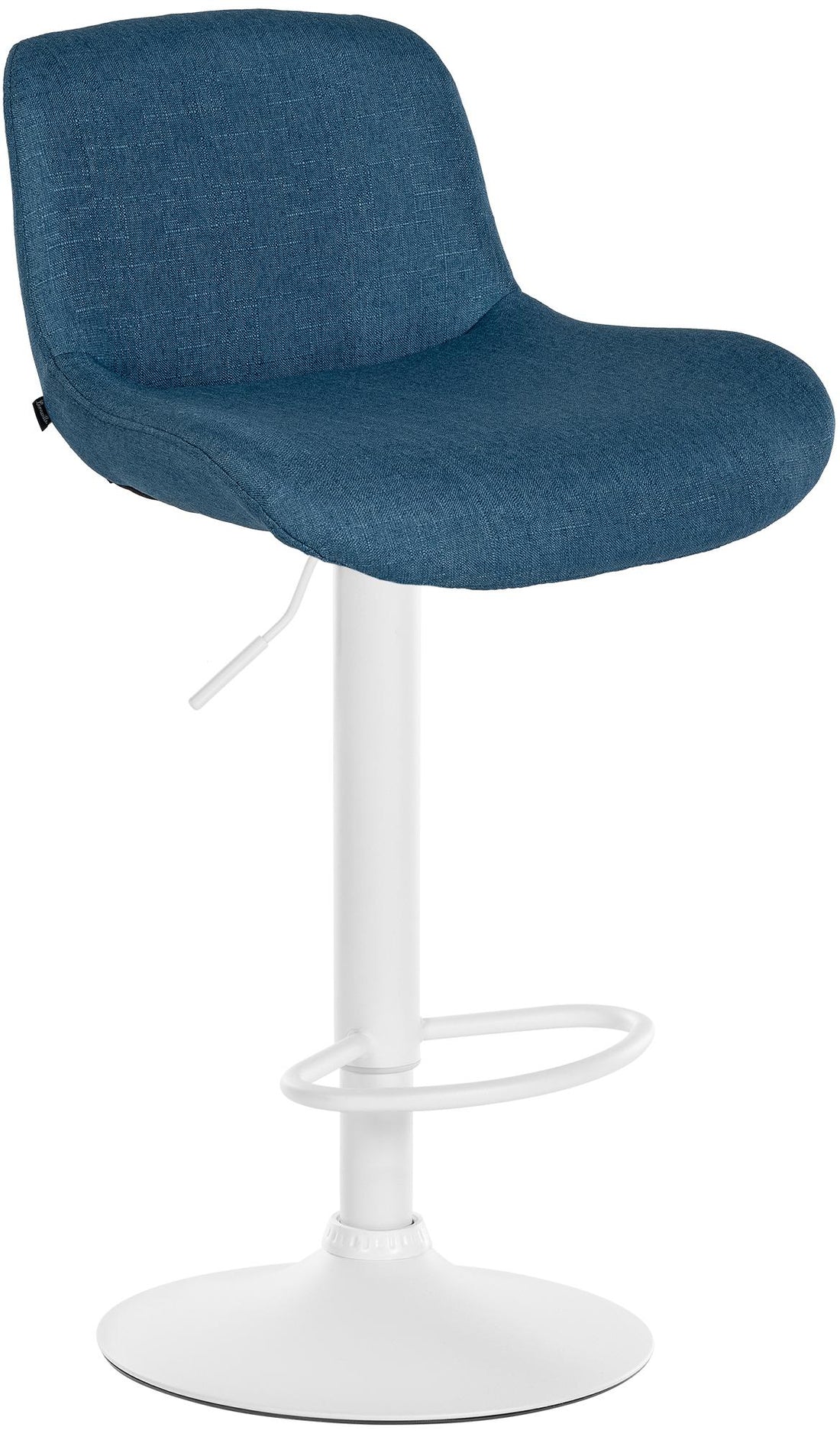 Moderne Witte Barkruk - Comfortabele Design Kruk - In Hoogte Verstelbaar en 360° Draaibaar Kleur donkerbruin Materiaal Stof