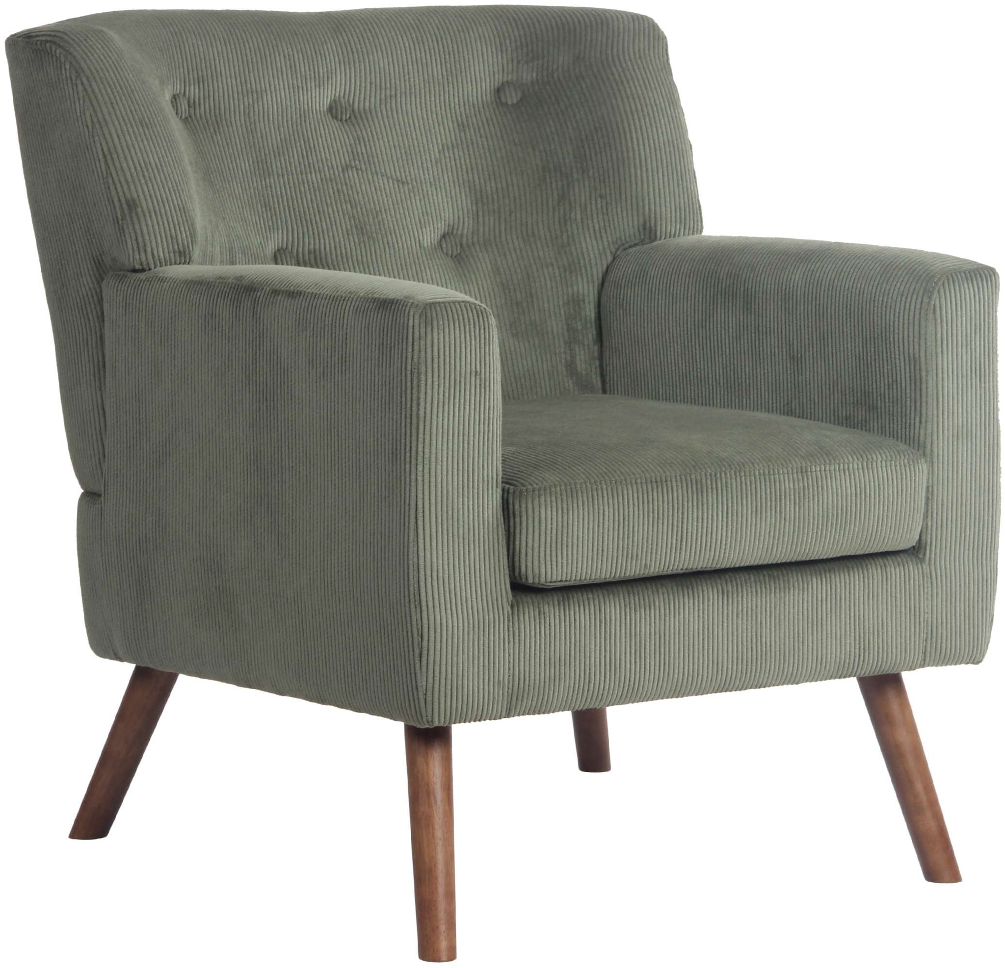 Uitstekende Corduroy Fauteuil - Comfortstoel - Verhoogd Zitcomfort Kleur groen