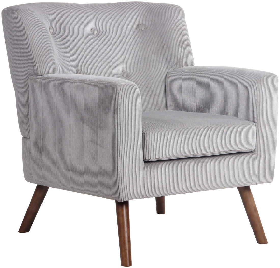 Corduroy Fauteuil, Loungestoel, Luxe Comfort & Duurzaam Design - Ideaal voor Elke Ruimte Kleur grijs