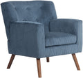 Comfortabele Ribfluwelen Fauteuil - Relaxstoel - Modieuze Kleuren Kleur blauw