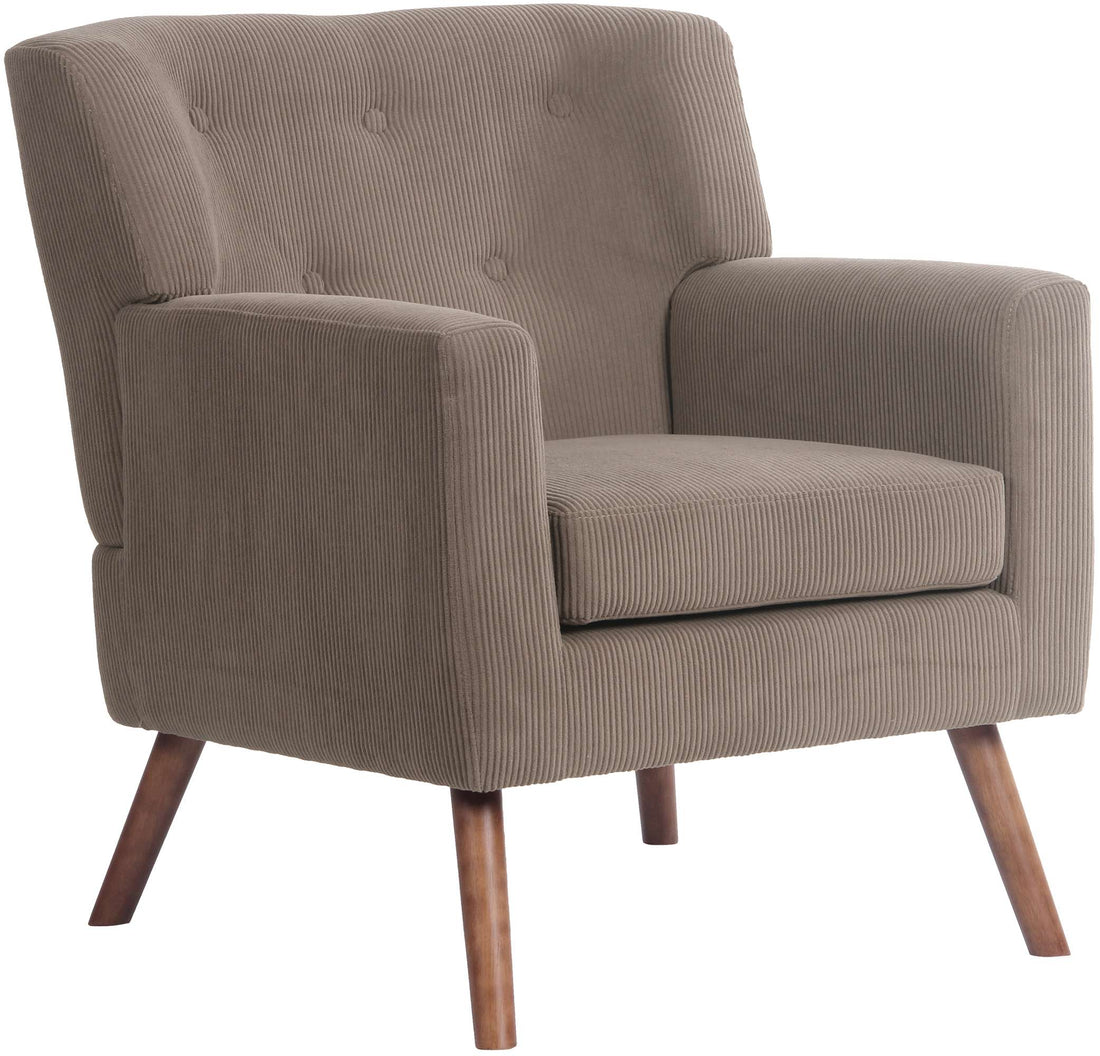 Corduroy Fauteuil - Loungestoel - Extra Comfort & Stevigheid, Max. 150kg Belastbaarheid Kleur donkerbruin