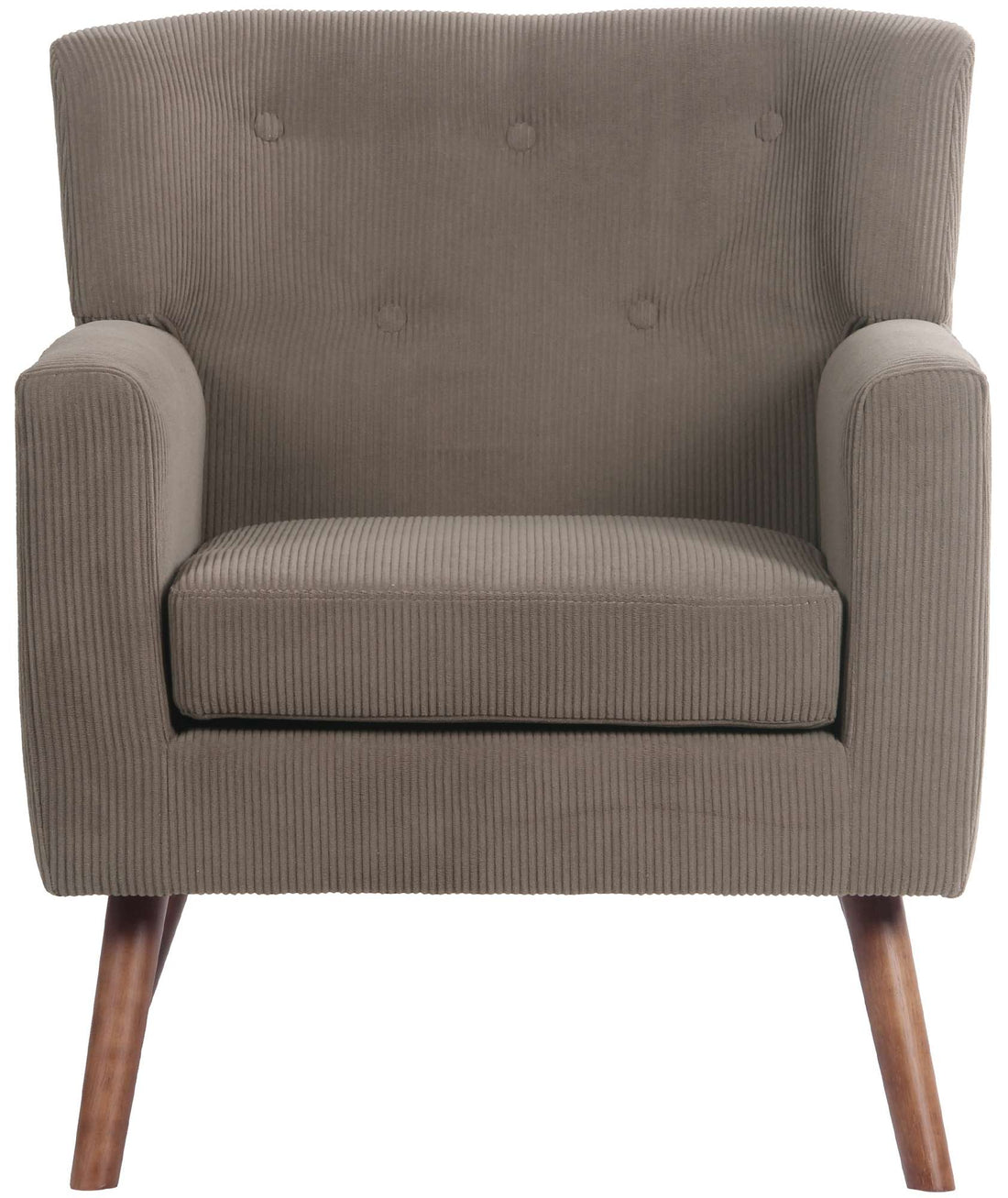 Corduroy Fauteuil - Loungestoel - Extra Comfort & Stevigheid, Max. 150kg Belastbaarheid Kleur donkerbruin