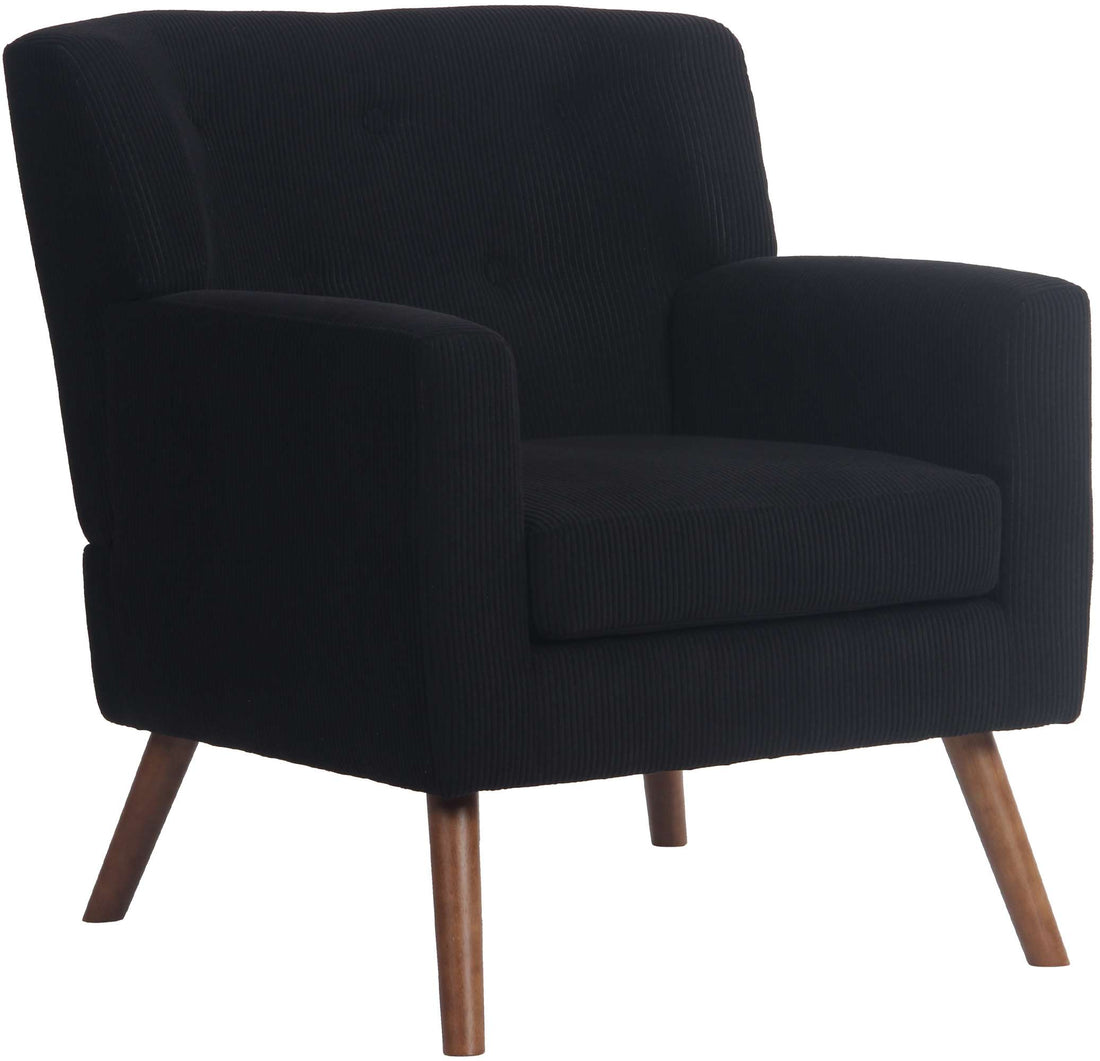 Elegante Corduroy Fauteuil - Loungestoel - Maximaal Comfort, Duurzaam Design Kleur zwart