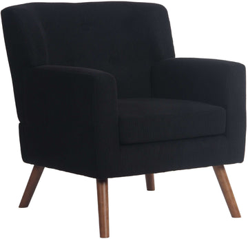 Elegante Corduroy Fauteuil - Loungestoel - Maximaal Comfort, Duurzaam Design Kleur zwart