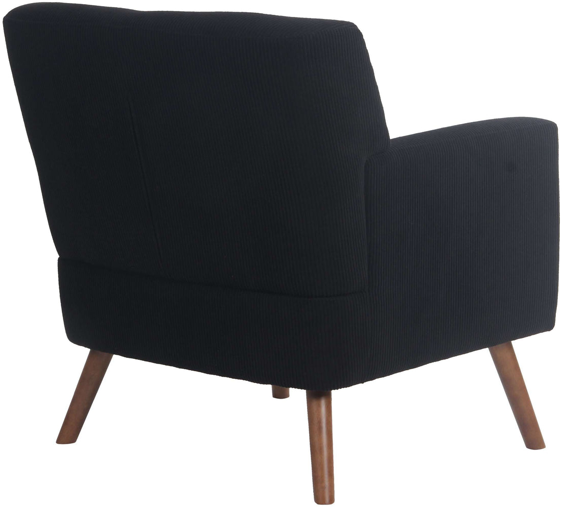 Elegante Corduroy Fauteuil - Loungestoel - Maximaal Comfort, Duurzaam Design Kleur zwart