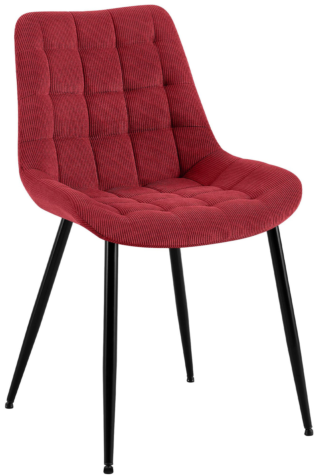 Eetkamerstoel Ribstof - Keukenstoel - Hoog Zitcomfort, 150 kg draagkracht Kleur bordeauxrood