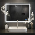 LED Badkamerspiegel - Wandspiegel - Bluetooth-luidsprekers, Verhelderende LED Verlichting Kleur helderglas