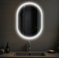 Verlichte Badkamerspiegel - Wandspiegel - Anti-condensfunctie en LED - Spatwaterdicht IP44 Kleur helderglas