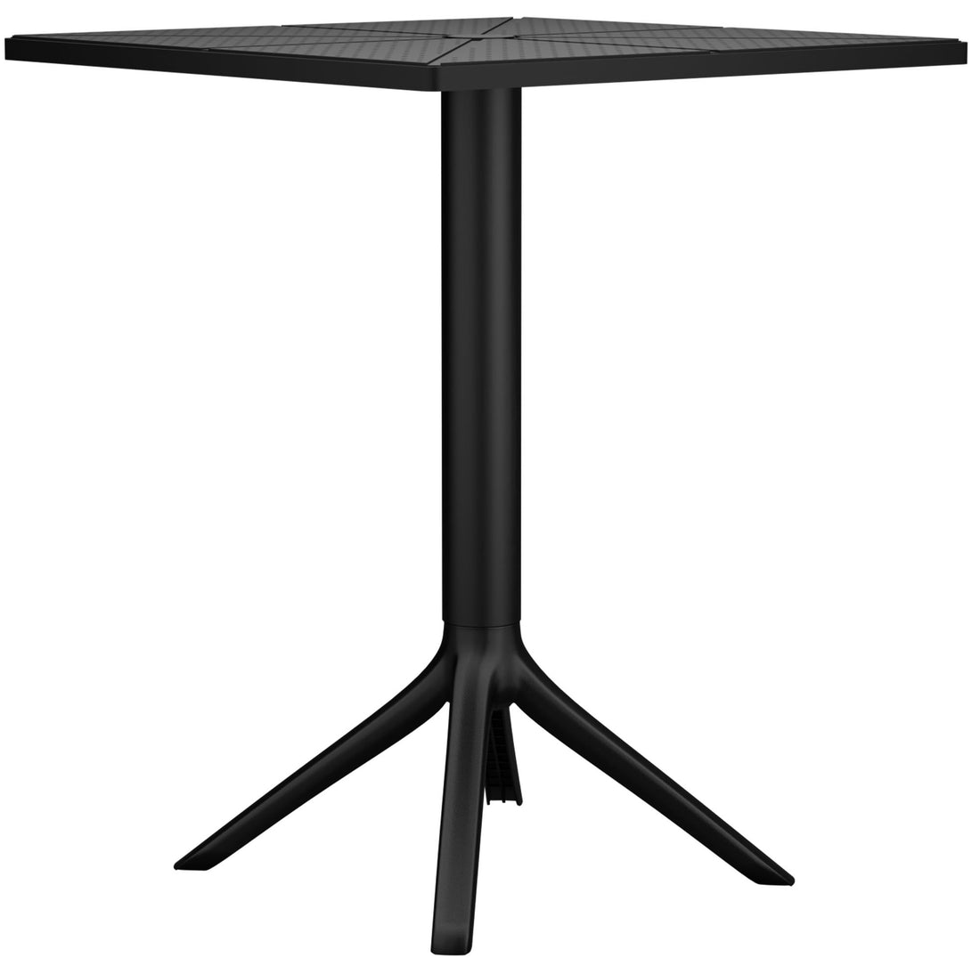 Weerbestendige Tuintafel - Balkontafel - Compact en Duurzaam Design Kleur zwart