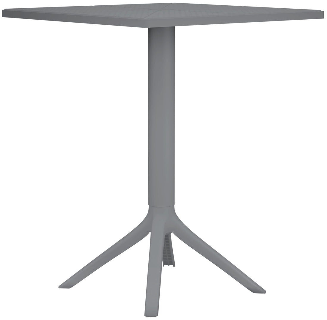 Donkergrijze Tafel - Terrastafel - Weerbestendig Design voor Binnen en Buiten Kleur donkergrijs