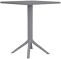Donkergrijze Tafel - Terrastafel - Weerbestendig Design voor Binnen en Buiten Kleur donkergrijs