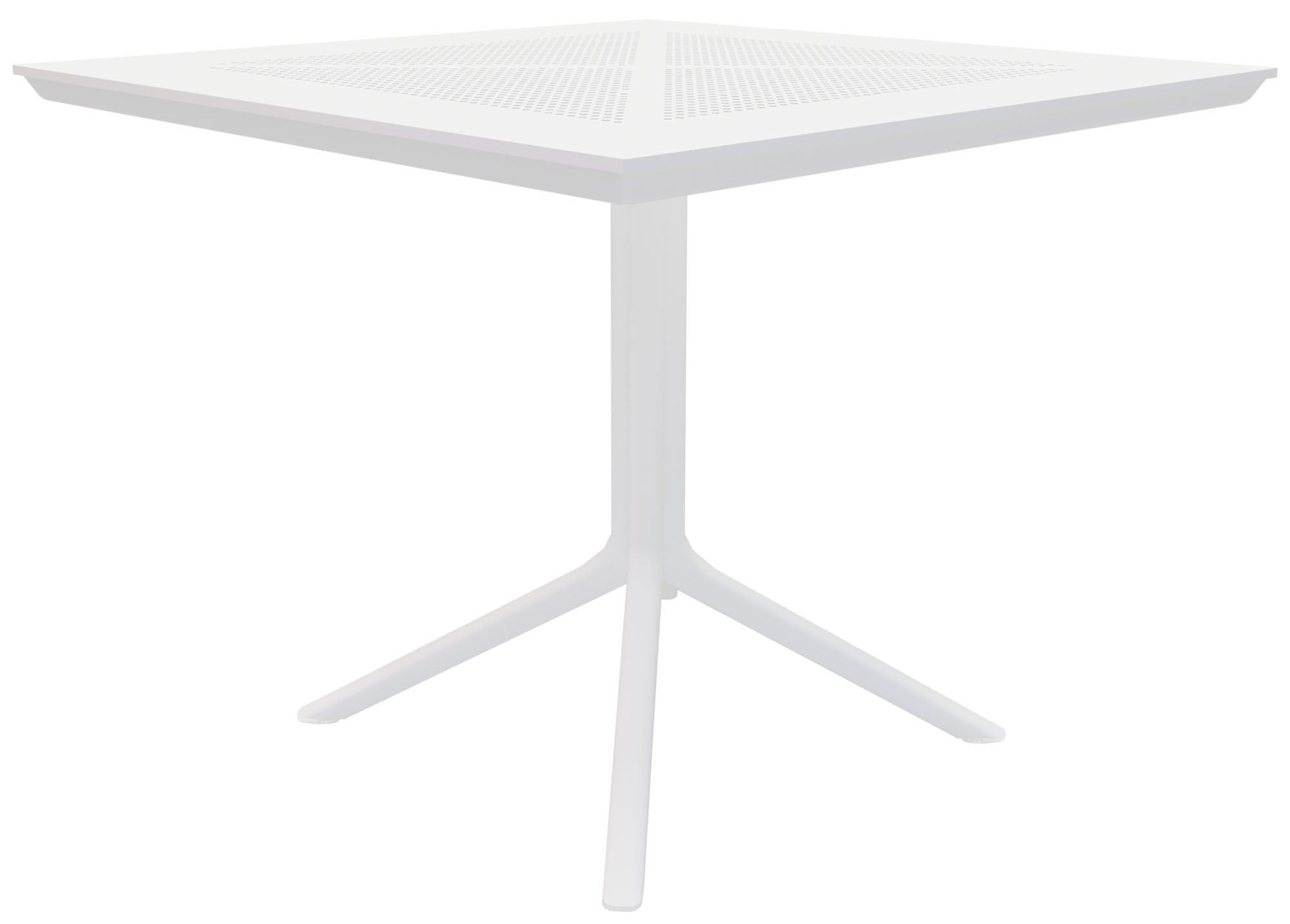 Tuintafel Wit 80x80 cm - Balkontafel - Duurzaam UV-bestendig materiaal Kleur wit