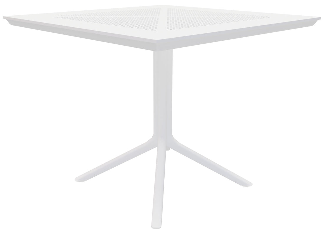 Tuintafel Wit 80x80 cm - Balkontafel - Duurzaam UV-bestendig materiaal Kleur wit