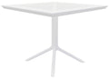 Tuintafel Wit 80x80 cm - Balkontafel - Duurzaam UV-bestendig materiaal Kleur wit