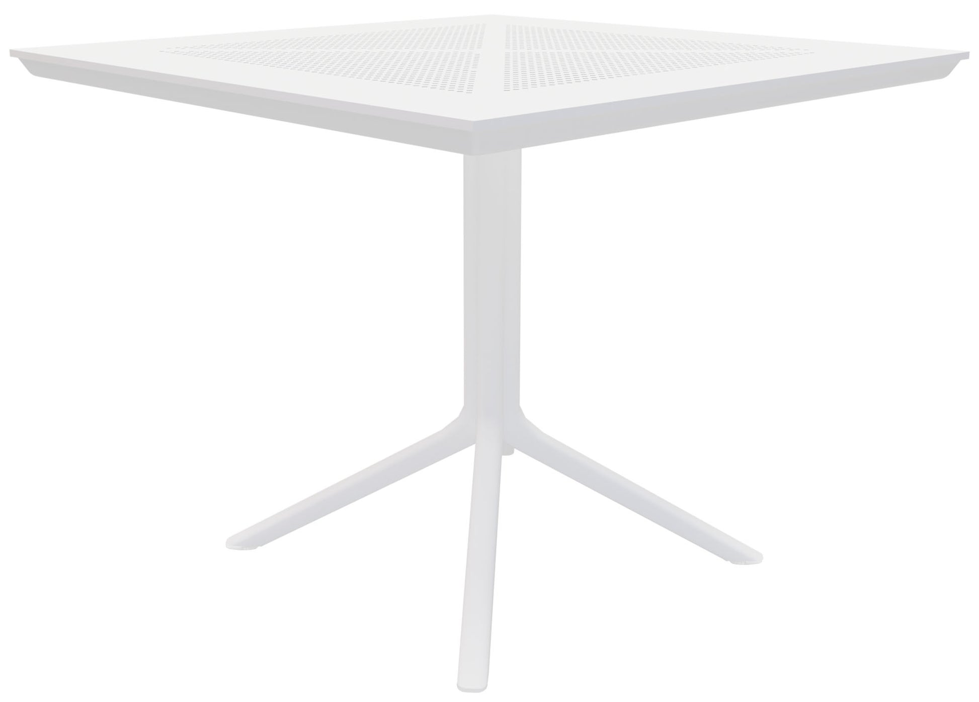 Tuintafel Wit 80x80 cm - Balkontafel - Duurzaam UV-bestendig materiaal Kleur wit