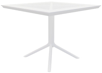 Tuintafel Wit 80x80 cm - Balkontafel - Duurzaam UV-bestendig materiaal Kleur wit