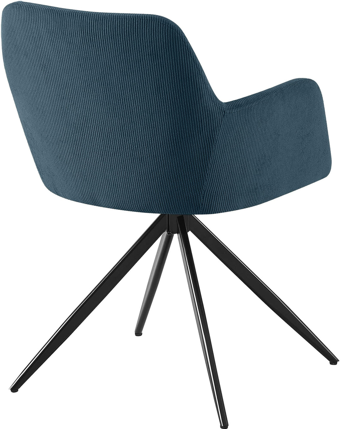 Eetkamerstoel Ribstof - Dining Chair - 180° Draai-functie voor Extra Comfort Kleur blauw