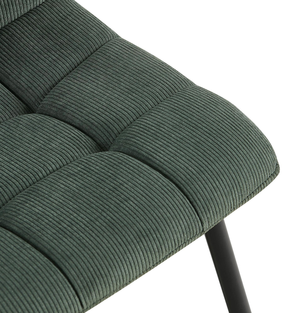 Eetkamerstoel Corduroy - Keukenstoel - Comfortabel Zitten, Tijdloos Ontwerp Kleur groen