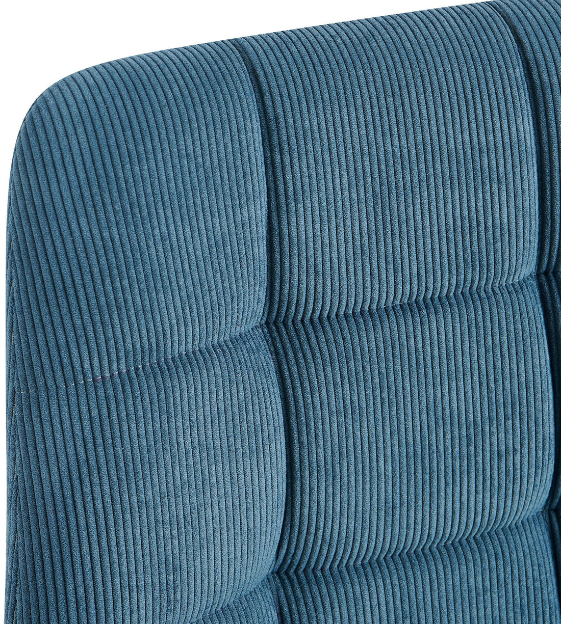 Eetkamerstoel Corduroy - Zitmeubel - Maximaal Zitcomfort, Zacht Bekleed - Modern Ontwerp Kleur blauw