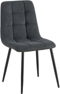 Eetkamerstoel Corduroy - Keukenstoel - Modern Ontwerp en Hoogwaardig Comfort Kleur zwart