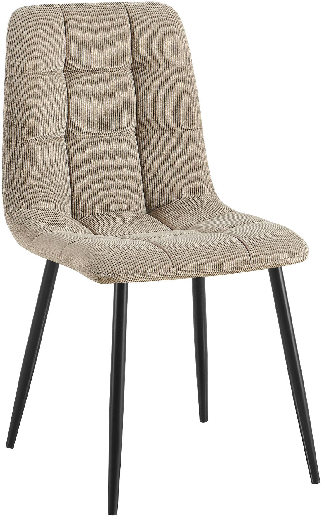 Taupe Eetkamerstoel in Ribstof - Comfortabele Zitplaats - Onderhoudsvriendelijk en Stijlvol Design Kleur taupe