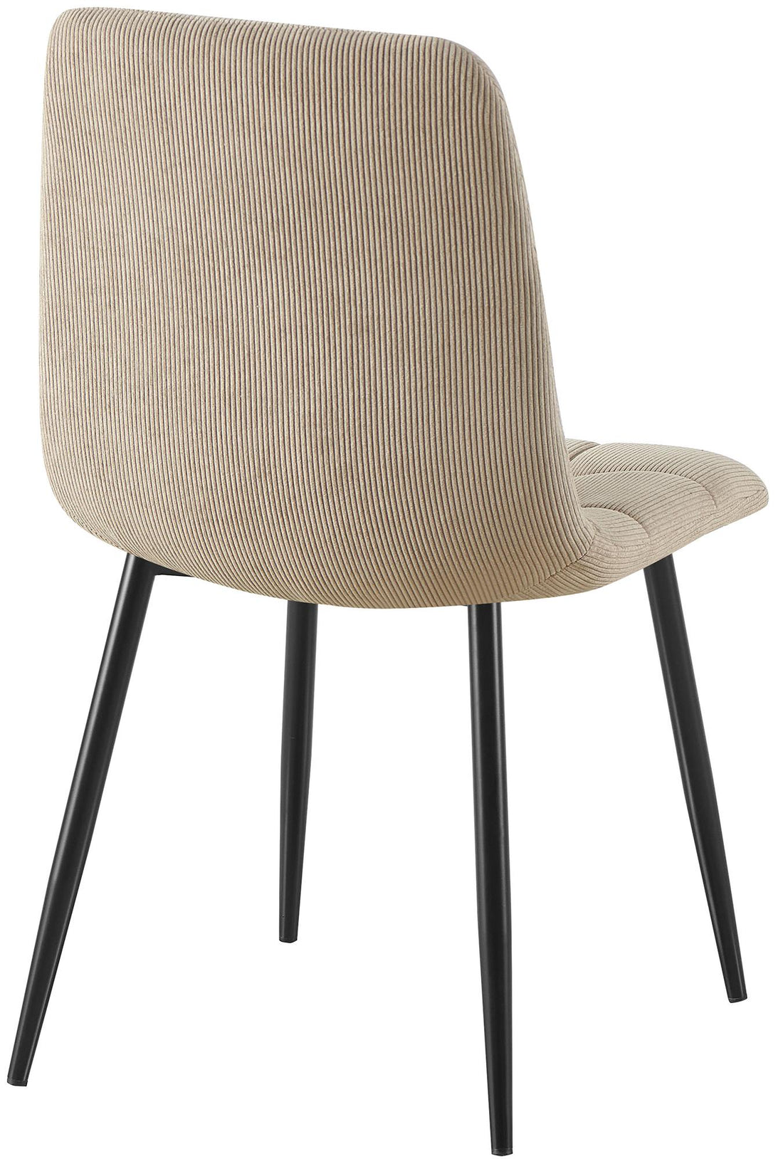 Taupe Eetkamerstoel in Ribstof - Comfortabele Zitplaats - Onderhoudsvriendelijk en Stijlvol Design Kleur taupe