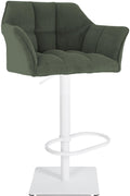 Barkruk Damaso - Barstoel - Modern design, hoogteverstelbaar, roestvrij staal, 240 kg draagvermogen Kleur groen