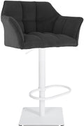 Barkruk Damaso Cord – Barstoel – 240 kg draagvermogen – Verstelbaar – Modern & duurzaam design Kleur donkergrijs