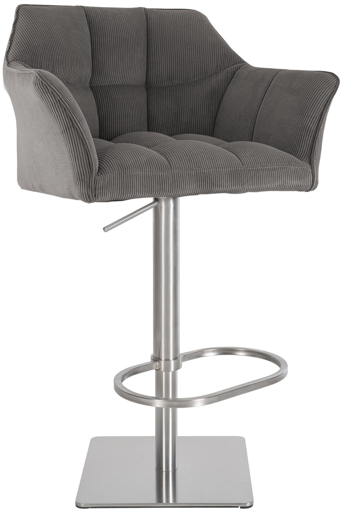 Moderne Barkruk - Design Kruk - 240 kg draagvermogen - Verstelbaar en stijlvol roestvrij staal Kleur taupe