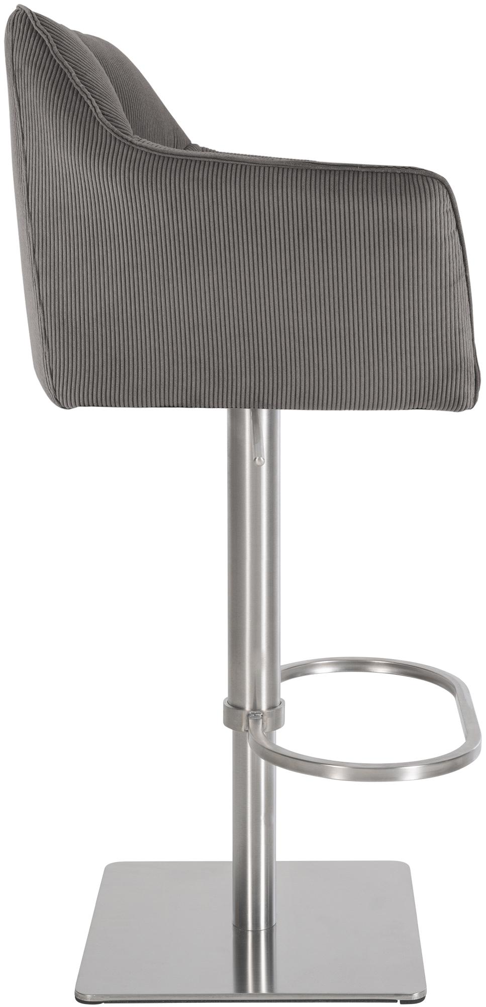 Moderne Barkruk - Design Kruk - 240 kg draagvermogen - Verstelbaar en stijlvol roestvrij staal Kleur taupe