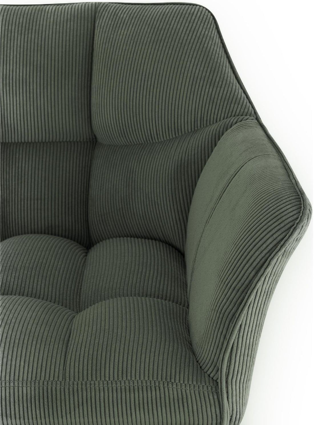 Barkruk Cord - Moderne Barstoel - Verstelbaar & Stevig tot 240kg, Roestvrij Staal, Groen Textiel Kleur groen