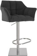 Barkruk Cord donkergrijs, Barstoel, Verstelbaar & robuust tot 240kg - Comfort & moderne look Kleur donkergrijs