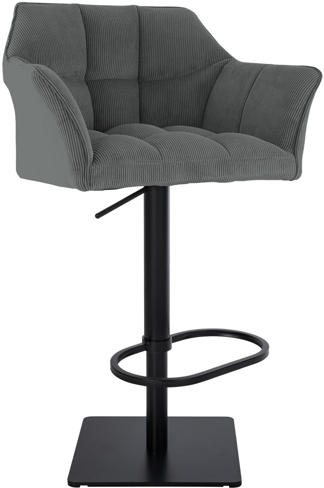 Barkruk - Moderne Designkruk - Verstelbaar & Stevig tot 240kg - Roestvrij Staal - Comfortabel Kleur grijs