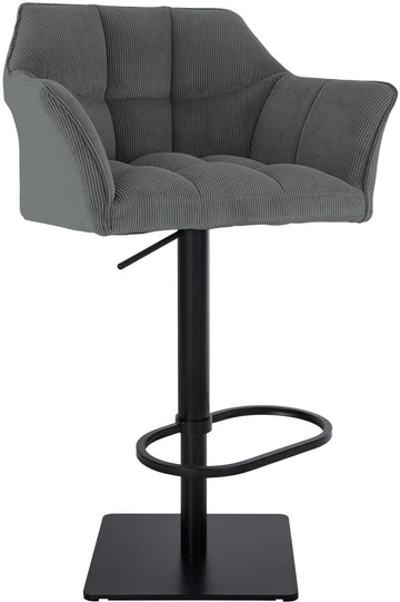 Barkruk - Moderne Designkruk - Verstelbaar & Stevig tot 240kg - Roestvrij Staal - Comfortabel Kleur grijs
