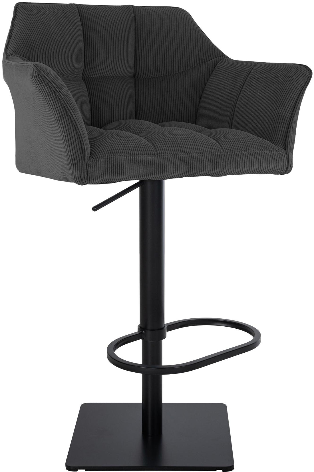 Hoge Kruk Donkergrijs-Zwart, Barstoel, Verstelbaar, 240kg draagkracht, Modern Design Kleur donkergrijs