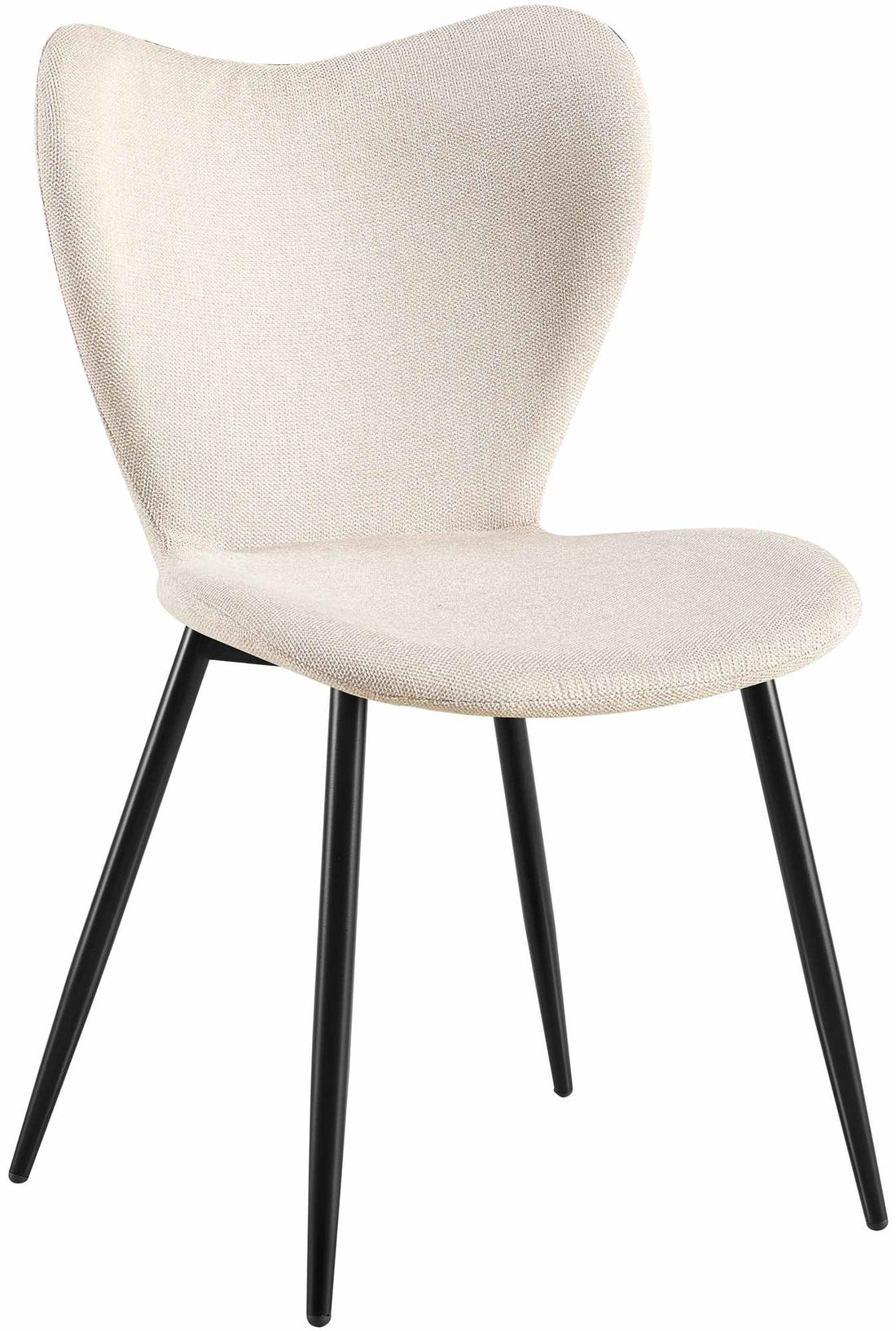 Eetkamerstoel Maika crème - Keukenstoel, Hoge zitcomfort, Ergonomisch design, Stoffen bekleding Kleur crème