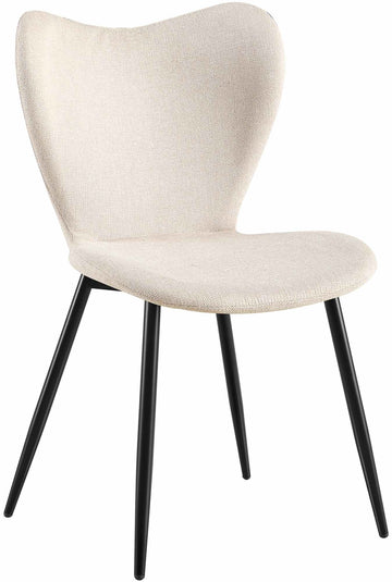 Eetkamerstoel Maika crème - Keukenstoel, Hoge zitcomfort, Ergonomisch design, Stoffen bekleding Kleur crème