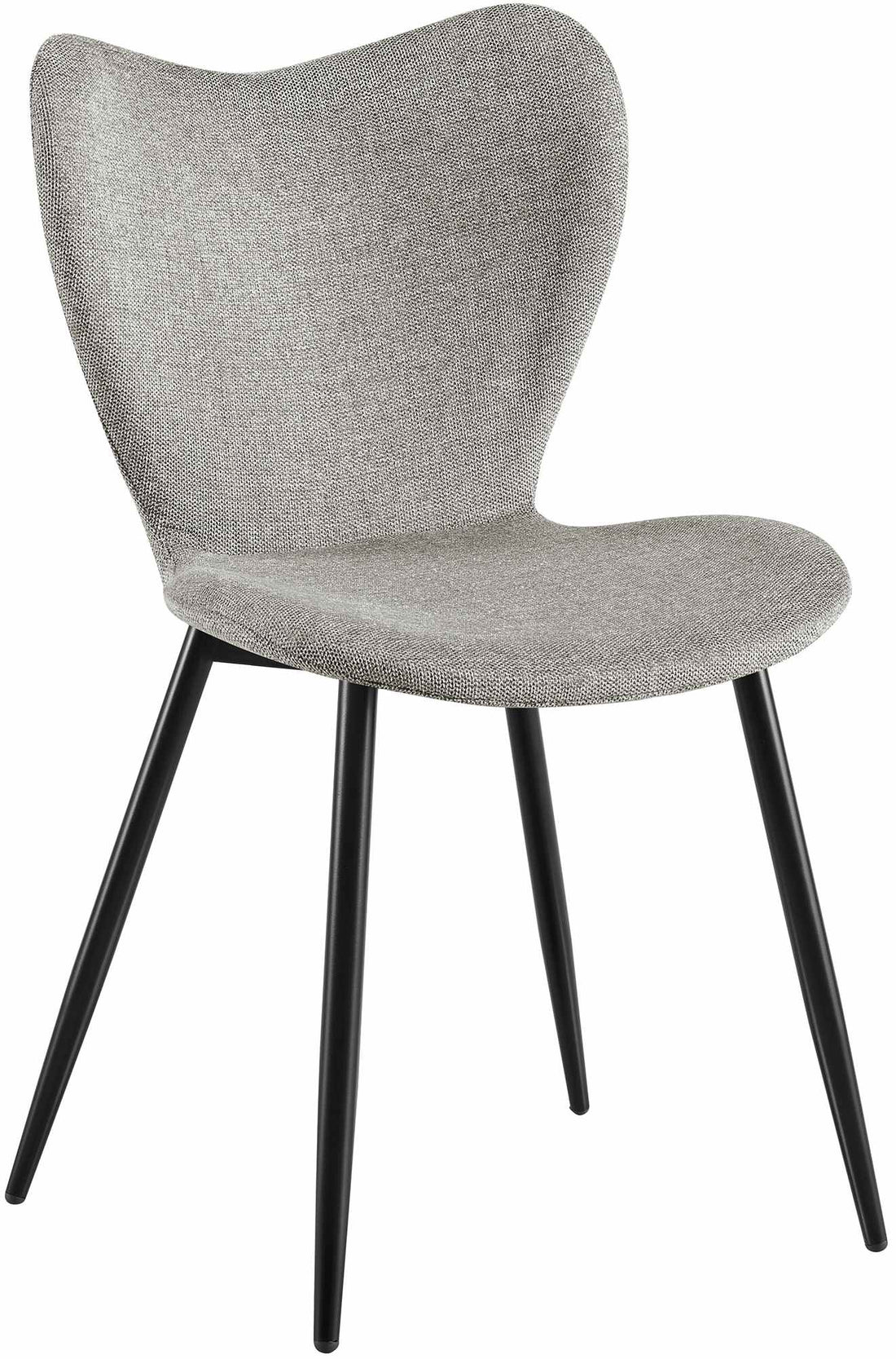 Moderne eetkamerstoel - Kuipstoel grijs - Comfortabele stof, ergonomisch & sterk tot 150 kg Kleur grijs