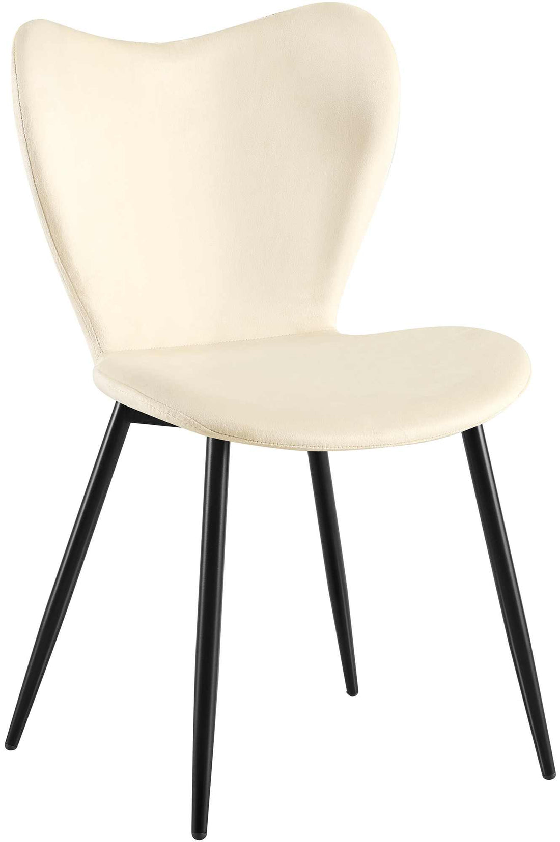 Eetkamerstoel Fluweel, Designstoel, Extra Comfort, Stevig Metaal, Modern, Crème – 150kg draagkracht Kleur crème