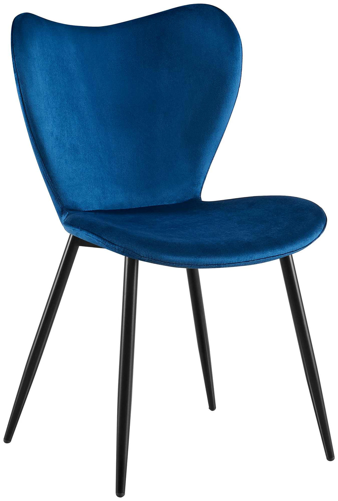 Eetkamerstoel Fluweel - Stoel Velvet - Ergonomisch & Comfortabel, Donkerblauw, Stabiel onderstel Kleur donkerblauw