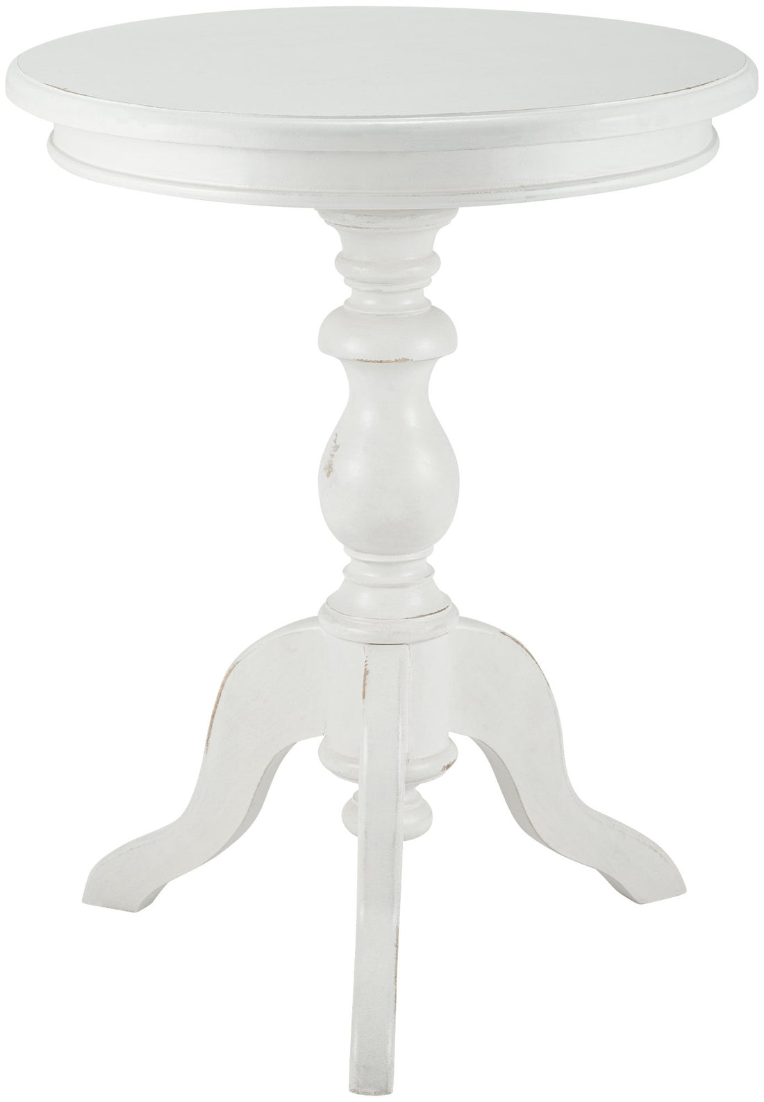 Ronde bijzettafel 50 cm – Salontafeltje – Elegant design & stevig – Antiek wit – 18 kg draagkracht Kleur antiek wit