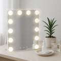 Verlichte Make-up Spiegel - Cosmeticaspiegel - Aanpasbare LED-verlichting, USB-C Aansluiting Kleur wit