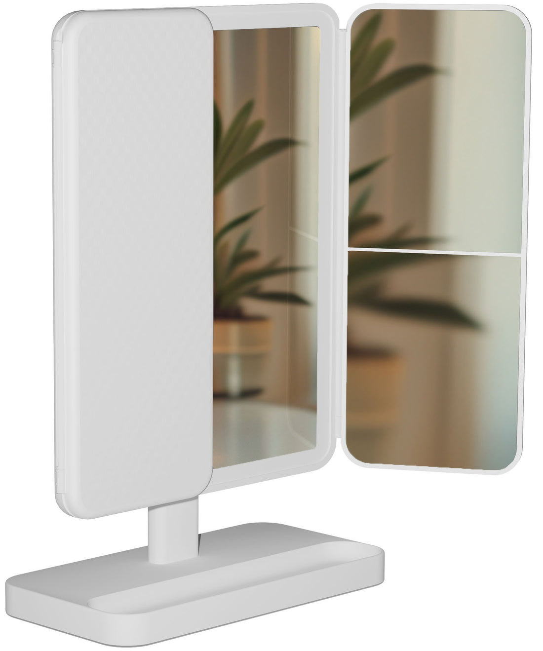 Moderne Make-up Spiegel - Verlichte Cosmeticaspiegel - Instelbare LED-Kleuren, USB-C Oplaadbaar Kleur wit