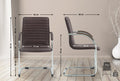 Set van 2 Eetkamerstoelen Kunstleer - Sledestoelen - Comfortabele Zitting en Armleuningen Kleur bruin