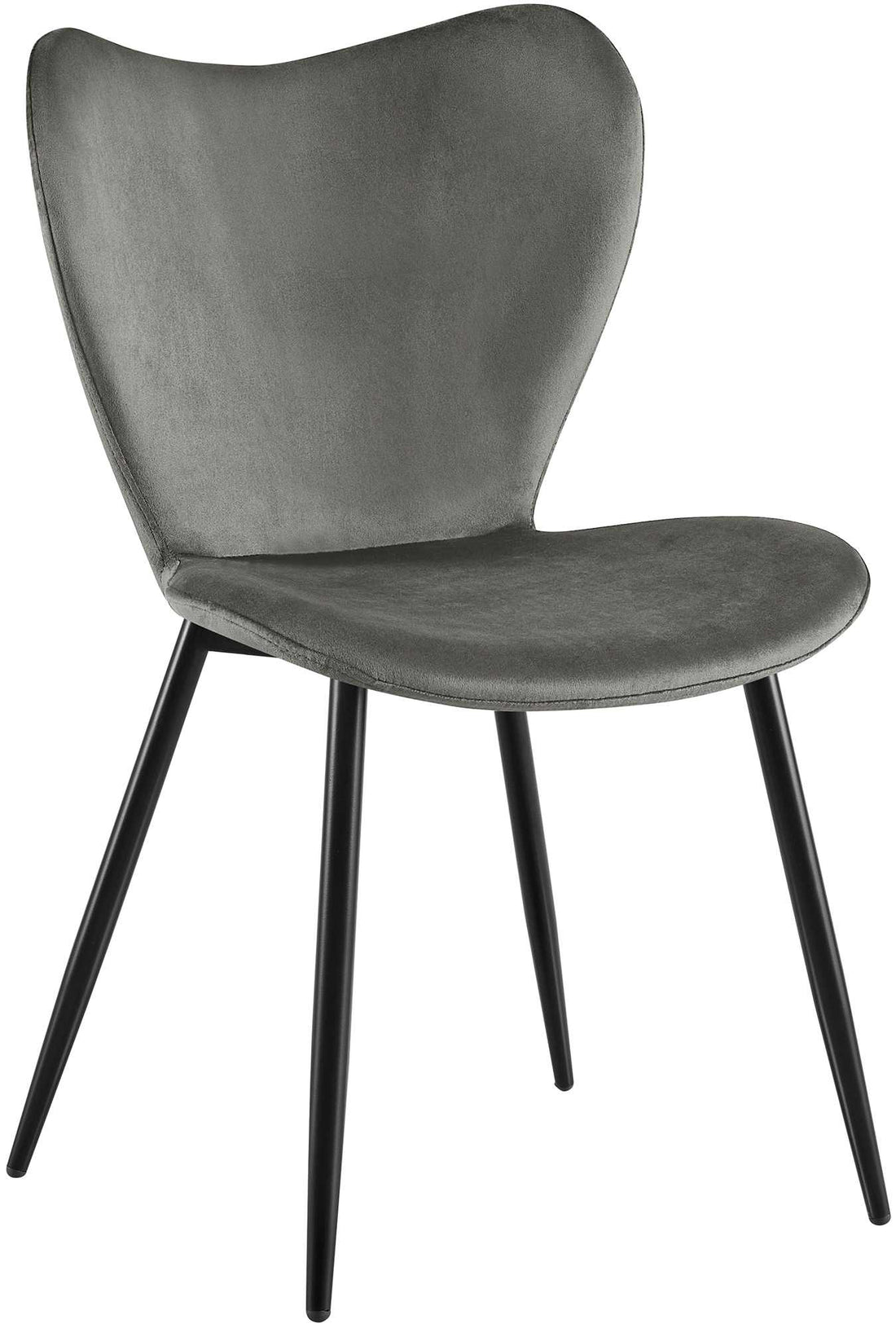 Fluwelen Eetkamerstoel - Velvet Stoel - Ergonomisch Comfort, Luxe & Stabiel, Belastbaar tot 150 kg Kleur antraciet