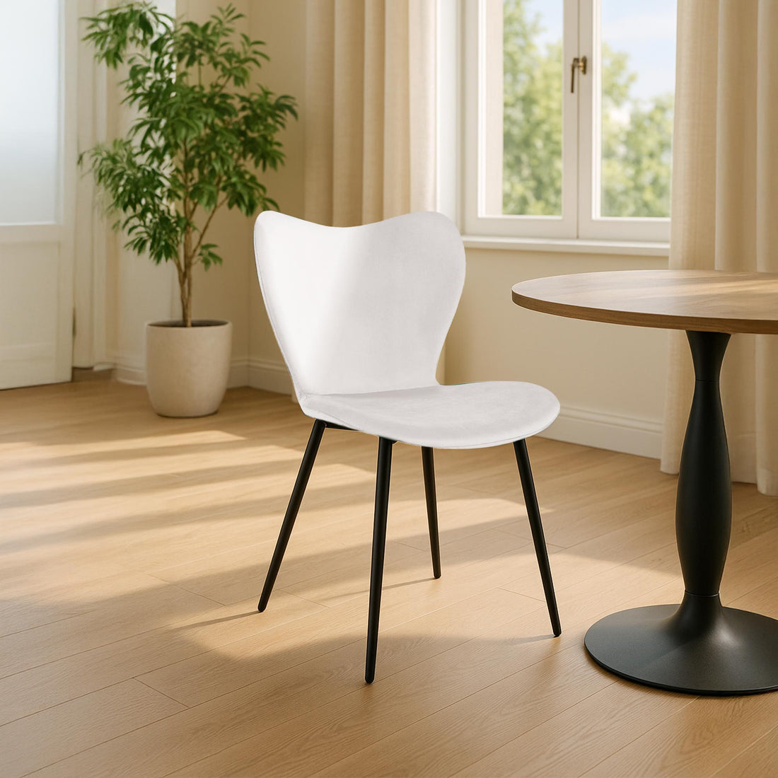 Grijze Fluwelen Eetkamerstoel – Keukenstoel – Ergonomisch Comfort, Stevig & Luxe Design Kleur grijs