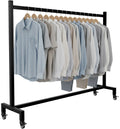 Kledingrek Zwart – Garderoberek – Verplaatsbaar & Stabiel – Staal – 150x38x120 cm – 100kg Kleur zwart