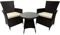 3-delige Loungeset Buiten, Tuinset, Comfortabele Kussens, Duurzaam PE-Rotan, Moderne Look Kleur donkerbruin