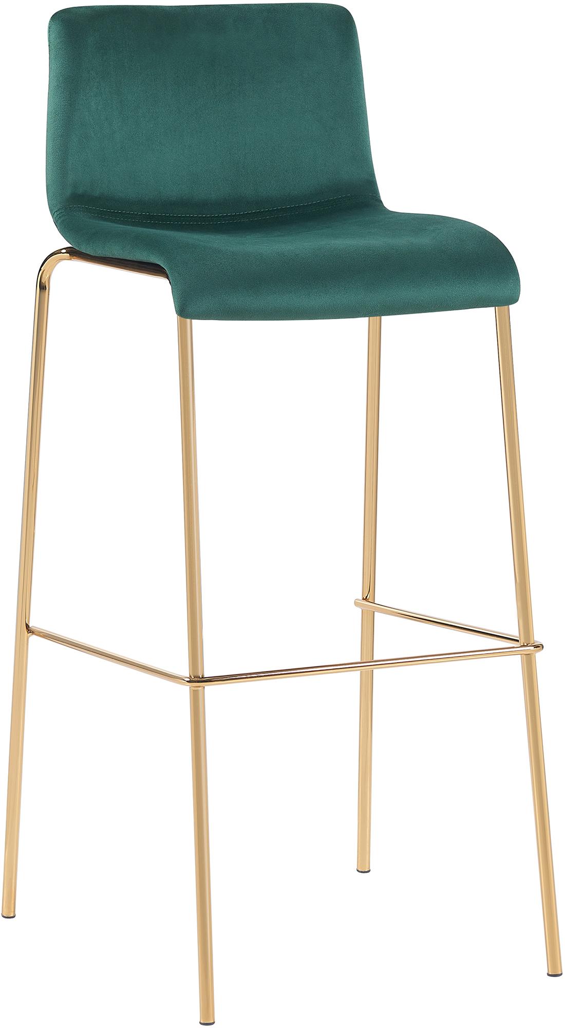Fluwelen Barkruk - Luxe Design - Goudkleurig Frame, Comfortabele Zitervaring Kleur groen