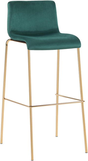Fluwelen Barkruk - Luxe Design - Goudkleurig Frame, Comfortabele Zitervaring Kleur groen
